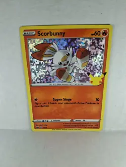 Scorbunny 16/25 Holo - McDonald's 25th Anniversary Promo - Pokemon TCG - NM 2021 - Image 1