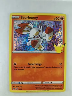 Scorbunny 16/25 Holo - McDonald's 25th Anniversary Promo - Pokemon TCG - NM 2021 - Image 3