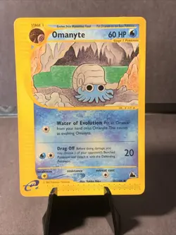 Pokemon TCG Omanyte 41/144 Skyridge E Reader Set Non Holo Uncommon WOTC VTG 2003 - Image 1