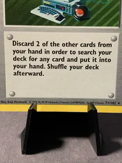 Pokemon TCG Computer Search Base Set Shadowless 108/132 VTG 1999 MP/HP WOTC - Image 3