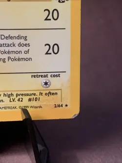 Pokemon TCG Electrode 2/64 Jungle Set Unlimited Holo Rare WOTC VTG 1999 MP - Image 2