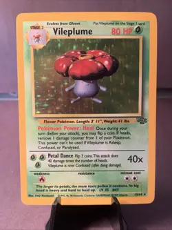 Pokemon TCG Vileplume Jungle 15/64 Holo Unlimited Rare VTG WOTC 1999 NM - Image 1