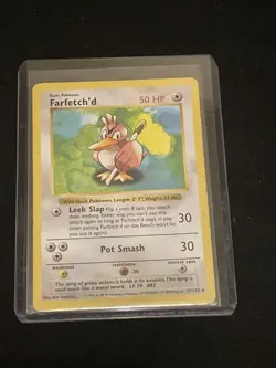 1999 Vintage WOTC Pokemon Base Set SHADOWLESS Farfetch'd #27/102 - LP - Image 1