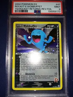 Carte Pokemon Rocket's Wobbuffet Team Rocket Returns Reverse 47/109 PSA 9 Ex - Image 1