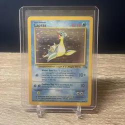 Pokemon TCG Lapras Fossil 10/62 Holo 1999-2000 Wizards Base Set - Image 1