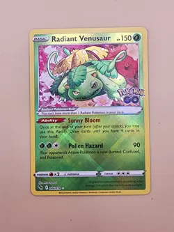 Radiant Venusaur 004/078 Pokemon GO Holo near Mint (NM) - Image 2
