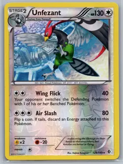 Pokemon TCG Boundaries Crossed Unfezant 125 Reverse Holo - Image 1
