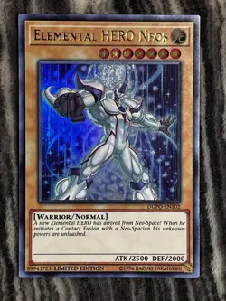 Yugioh Elemental HERO Neos DUPO-EN102 Ultra Rare Limited Edition NM Near Mint x1 - Image 1