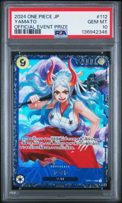 2024 ONE PIECE JPN PROMOS OFFICIAL EVENT PRIZE #112 YAMATO PSA 10 - Image 1