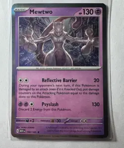 Pokemon TCG Mewtwo Holo Rare Card 150/165 Scarlet & Violet 151 NM - Image 1