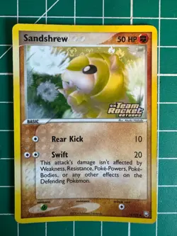 Pokemon Card - Sandshrew Team Rocket Returns 74/109 Reverse Holo Stamped - Image 1