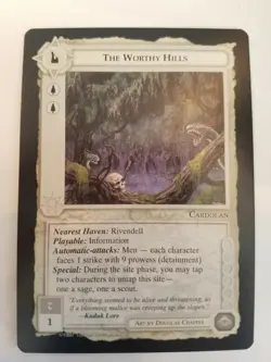Middle-Earth CCG MECCG The Worthy Hills Against The Shadow ATS LOTR Card MINT - Image 1