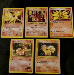 Pokemon Ninetales Vulpix 5 Card Lot WOTC Blaine Brock Base Set Gym Heroes NM/MP - Image 2