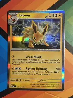Jolteon 029/131 SV: Prismatic Evolutions NM Pokemon Card TCG Holo x1 - Image 1