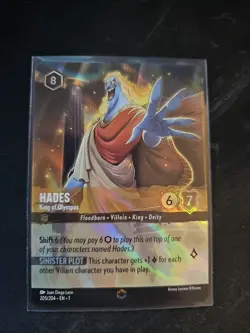 Hades King of Olympus Enchanted Lorcana Card 205/204, English - Image 1