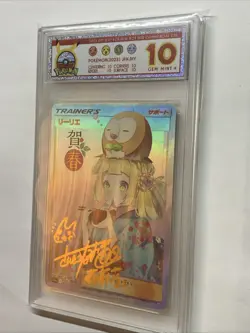 Kimono Lillie Graded 10 Gem Mint Pokemon 2024 Holo Foil Slab Card Waifu Signed - Image 5