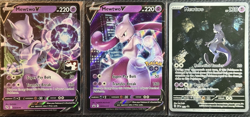 Pokemon TCG • 3x Card Lot • Mewtwo V SWSH223, Mewtwo V 030, Mewtwo 052 • LP-MP - Image 2