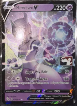 Pokemon TCG • 3x Card Lot • Mewtwo V SWSH223, Mewtwo V 030, Mewtwo 052 • LP-MP - Image 4