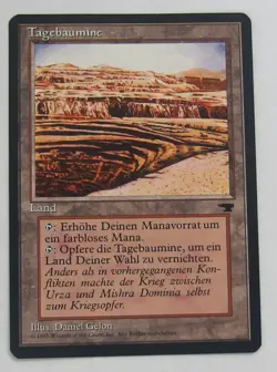 MTG Renaissance Tagebaumine German Black Strip Mine Magic Card - Image 1