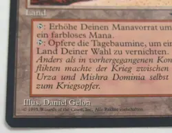 MTG Renaissance Tagebaumine German Black Strip Mine Magic Card - Image 2