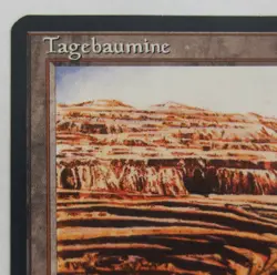 MTG Renaissance Tagebaumine German Black Strip Mine Magic Card - Image 4