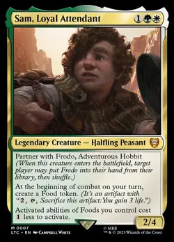 1x Sam, Loyal Attendant NM Eng MTG - LOTR Commander - Image 1