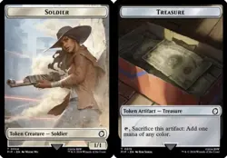 Soldier (004) // Treasure (019) Double-Sided Token - Universes Beyond: Fallout - - Image 1