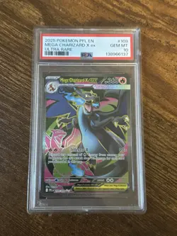 2025 POKEMON PFL EN-PHANTASMAL FLAMES ULTRA RARE #109 MEGA CHARIZARD X EX PSA 10 - Image 1