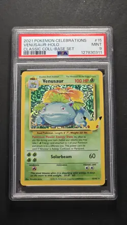 PSA 9 Venusaur Celebrations Classic Collection 15/102 Holo Rare Pokemon 2021 - Image 1