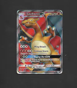 Pokemon Charizard GX SM60 Sun & Moon Full Art Holo Black Star Promo 2017 - Image 1