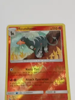 POKEMON HOUNDOOM 46/214 REVERSE HOLO RARE LOST THUNDER NM NEAR MINT - Image 2