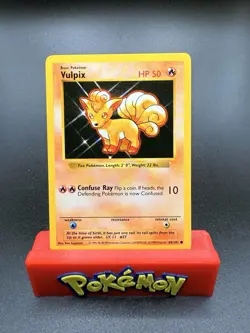 Pokemon TCG - Vulpix 68/102 Base Set Common Shadowless WOTC 1999 - NM - Image 1