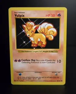 Pokemon TCG - VULPIX - 68/102 - SHADOWLESS - VINTAGE - BASE SET (1999) WOTC - MP - Image 1