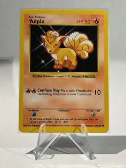 Pokemon- Vulpix- 68/102 Base Set Shadowless 1999 WOTC NM-LP - Image 1
