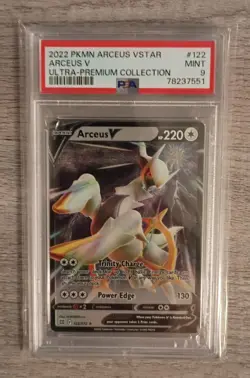 PSA 9 MINT Metal Arceus V #122 Pokemon Ultra Premium Collection Promo - Image 1