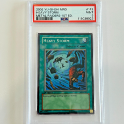 Yu-Gi-Oh! "Heavy Storm" 1st Edition MRD-142 MINT PSA 9 Vintage - Image 1