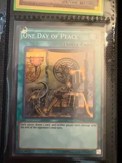 Yugioh! One Day of Peace - OP04-EN012 - **Super Rare** NM TRACKED - Image 1