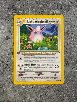Pokemon TCG Cards 1st Edition Light Wigglytuff 54/105 Neo Destiny NM - Image 1
