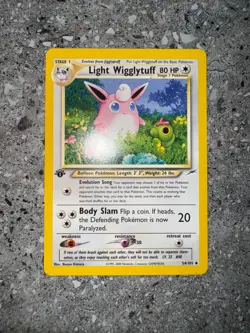 Pokemon TCG Cards 1st Edition Light Wigglytuff 54/105 Neo Destiny NM - Image 3