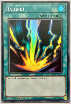 SDCH-EN021 Raigeki - Super Rare 1st Edition Near Mint YuGiOh Card - Image 1