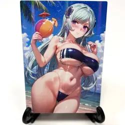 Sexy Hot Bikini Anime Waifu Girl Doujin Lewd Goddess Story Holographic Art Card - Image 1