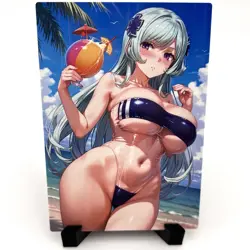 Sexy Hot Bikini Anime Waifu Girl Doujin Lewd Goddess Story Holographic Art Card - Image 2