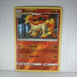 POKEMON TCG RAPIDASH 24/236 UNCOMMON REVERSE HOLO COSMIC ECLIPSE Near Mint CARD - Image 1