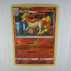 POKEMON TCG RAPIDASH 24/236 UNCOMMON REVERSE HOLO COSMIC ECLIPSE Near Mint CARD - Image 3