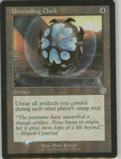 Unwinding Clock 61 Retro Border Foil Near Mint BRR MTG - Image 1