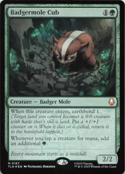Badgermole Cub - FOIL - M Avatar: The Last Airbender 167 - MTG - Image 1