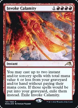 Invoke Calamity [Kamigawa: Neon Dynasty Prerelease Promos] Foil Near Mint - Image 1