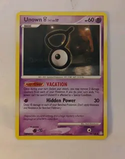 Lot of 4 Unown Pokemon Cards - Legends Awakened & HS Undaunted - G Y U U - LP - Image 5