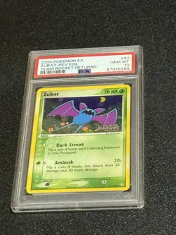 PSA 10 POKEMON EX TEAM ROCKET RETURNS #82 ZUBAT STAMPED REVERSE RARE LOW POP💎 - Image 3