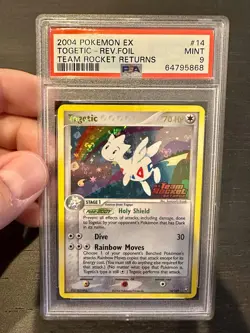 2004 Pokemon EX Togetic Rev Foil Team Rocket Returns PSA 9 - Image 1